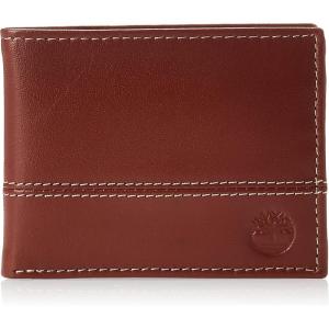 imageTimberland Mens Leather Passcase Trifold Wallet HybridCognac