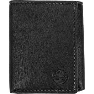 imageTimberland Mens Leather Trifold Wallet with ID WindowBlack Blix