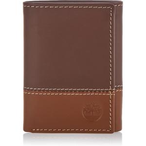 imageTimberland Mens Leather Trifold Wallet with ID WindowBrownTan