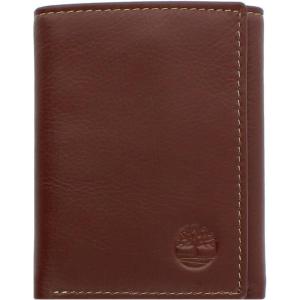 imageTimberland Mens Leather Trifold Wallet with ID WindowCognac