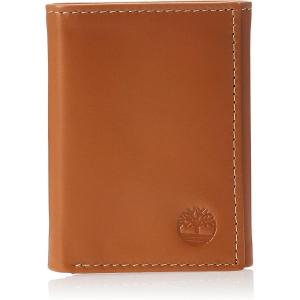 imageTimberland Mens Leather Trifold Wallet with ID WindowTan Cloudy