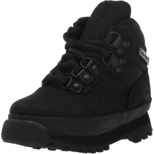 imageTimberland Boys Euro Hiker Mid Laceup Hiking BootsBlack Nubuck