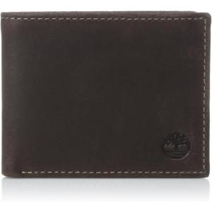 imageTimberland Mens Leather Wallet With Attached Flip Pocket Black Sportz One SizeBrown