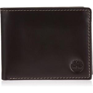 imageTimberland Mens Leather Wallet With Attached Flip Pocket Black Sportz One SizeBrown Cloudy