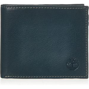 imageTimberland Mens Leather Wallet With Attached Flip Pocket Black Sportz One SizeNavy Blix