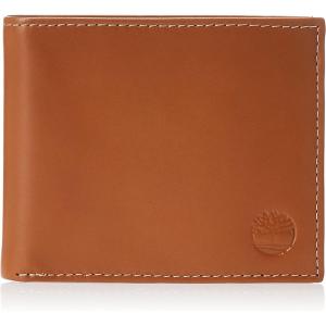 imageTimberland Mens Leather Wallet With Attached Flip Pocket Black Sportz One SizeTan Cloudy
