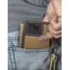 imageTimberland PRO Mens Canvas Leather RFID Trifold Wallet with Zippered PocketsKhaki