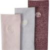 imageTimberland Womens 3Pack Ribbed Full Comfort Boot SocksWhite Multi