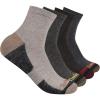 imageTimberland Mens Half Cushioned Quarter Socks 4 PairsBrown