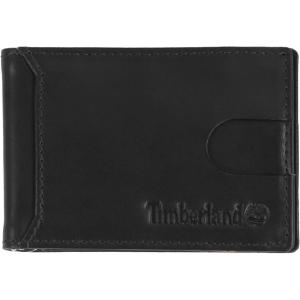imageTimberland Mens Slim Leather Front Pocket Credit Card Holder WalletBlack Cloudy Money Clip