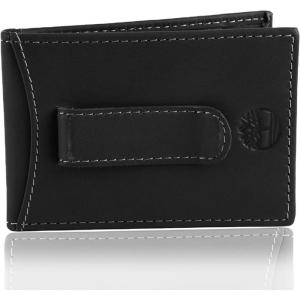 imageTimberland Mens Slim Leather Front Pocket Credit Card Holder WalletBlack Money Clip