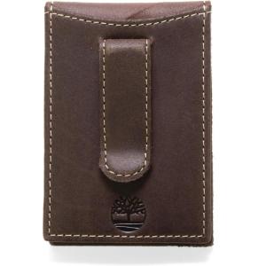 imageTimberland Mens Slim Leather Front Pocket Credit Card Holder WalletBrown Money Clip 2