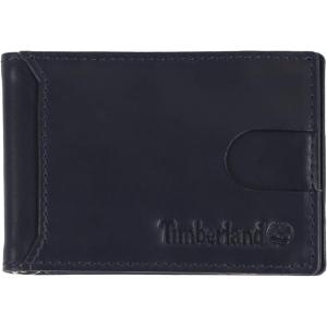 imageTimberland Mens Slim Leather Front Pocket Credit Card Holder WalletNavy Cloudy Money Clip