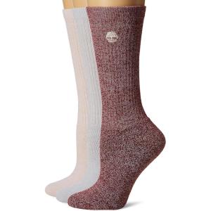 imageTimberland Womens 3Pack Ribbed Full Comfort Boot SocksWhite Multi