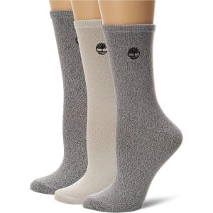 imageTimberland Womens Ribbed Supersoft Crew Socks 3 PairsGrey