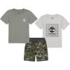 imageTimberland boys 3 Pieces Short SetHeatherCamoGreen
