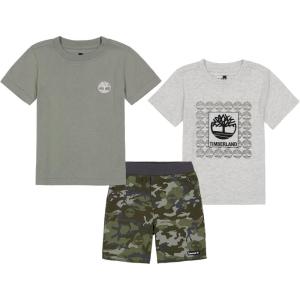 imageTimberland boys 3 Pieces Short SetHeatherCamoGreen