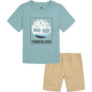 imageTimberland babyboys 2 Pieces Tee Short SetMineral Blue