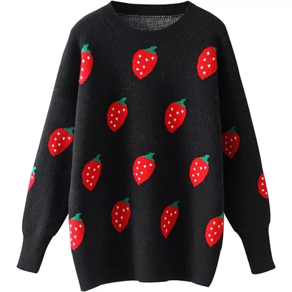 Gihuo Women's Kawaii Valentines Sweater Crewneck Knit Cute Sweater