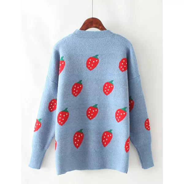 Gihuo Women's Kawaii Valentines Sweater Crewneck Knit Cute Sweater