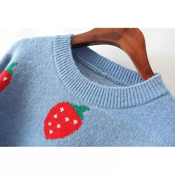 Gihuo Women's Kawaii Valentines Sweater Crewneck Knit Cute Sweater