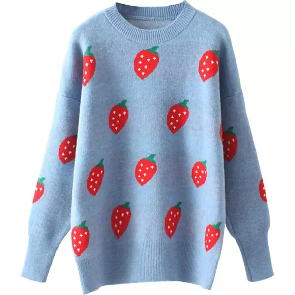 Gihuo Women's Kawaii Valentines Sweater Crewneck Knit Cute Sweater