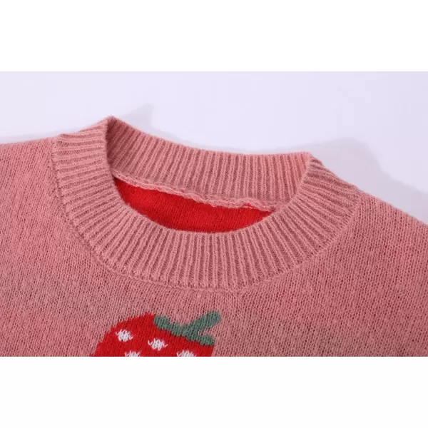 Gihuo Women's Kawaii Valentines Sweater Crewneck Knit Cute Sweater