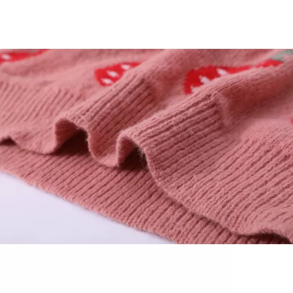 Gihuo Women's Kawaii Valentines Sweater Crewneck Knit Cute Sweater