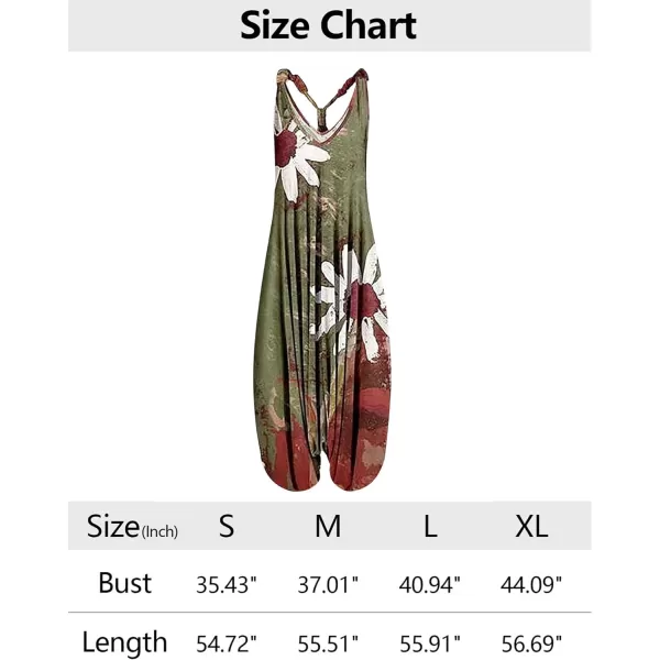 Gihuo Harem Jumpsuit for Women Boho Floral Beach Tie Dye Backless Jumpsuit Rompers