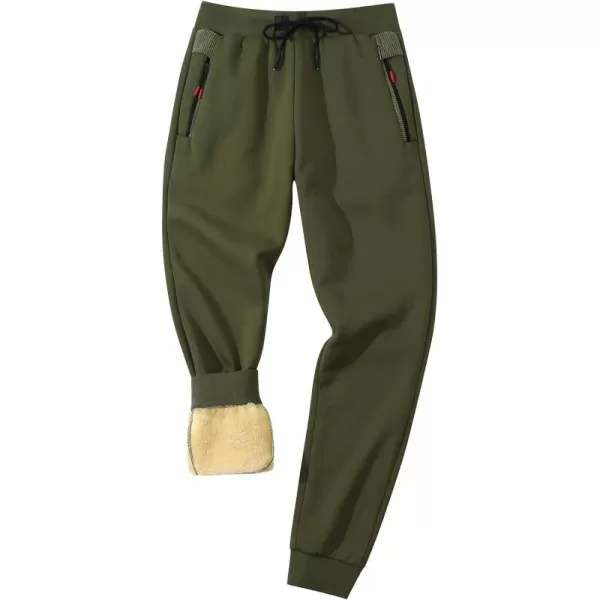 Gihuo Men' s Sherpa Fleece Lined Sweatpants Active Outdoor Sports Jogger Pants