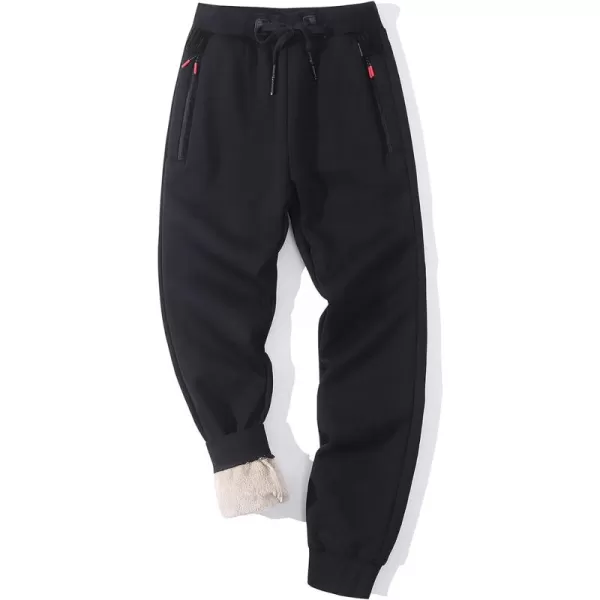 Gihuo Men' s Sherpa Fleece Lined Sweatpants Active Outdoor Sports Jogger Pants