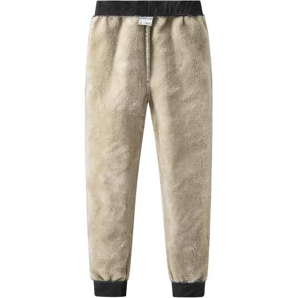 Gihuo Men' s Sherpa Fleece Lined Sweatpants Active Outdoor Sports Jogger Pants