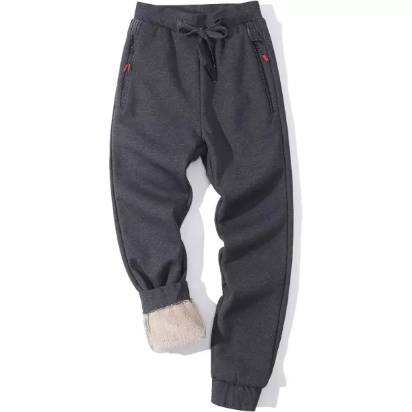 Gihuo Men' s Sherpa Fleece Lined Sweatpants Active Outdoor Sports Jogger Pants