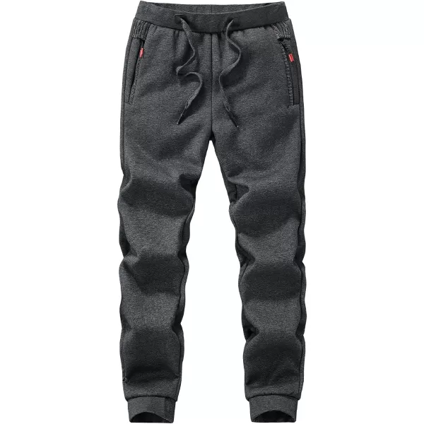 Gihuo Men' s Sherpa Fleece Lined Sweatpants Active Outdoor Sports Jogger Pants
