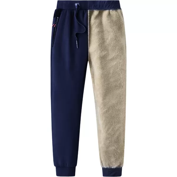 Gihuo Men' s Sherpa Fleece Lined Sweatpants Active Outdoor Sports Jogger Pants