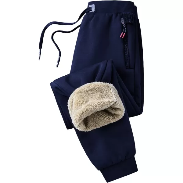Gihuo Men' s Sherpa Fleece Lined Sweatpants Active Outdoor Sports Jogger Pants