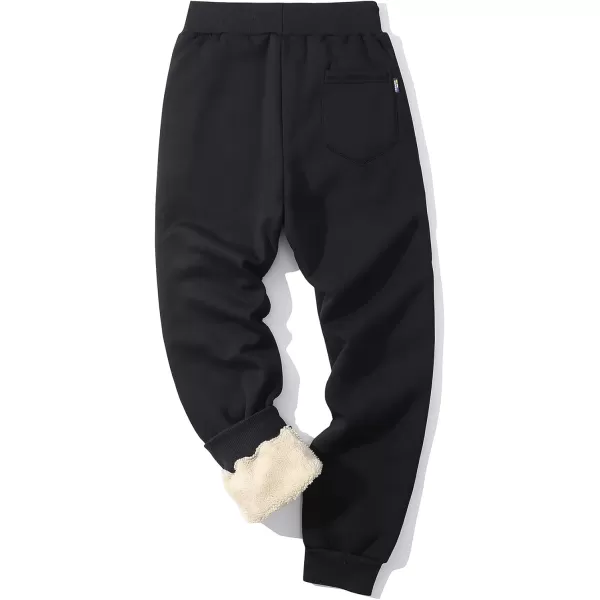 Gihuo Men' s Sherpa Fleece Lined Sweatpants Active Outdoor Sports Jogger Pants