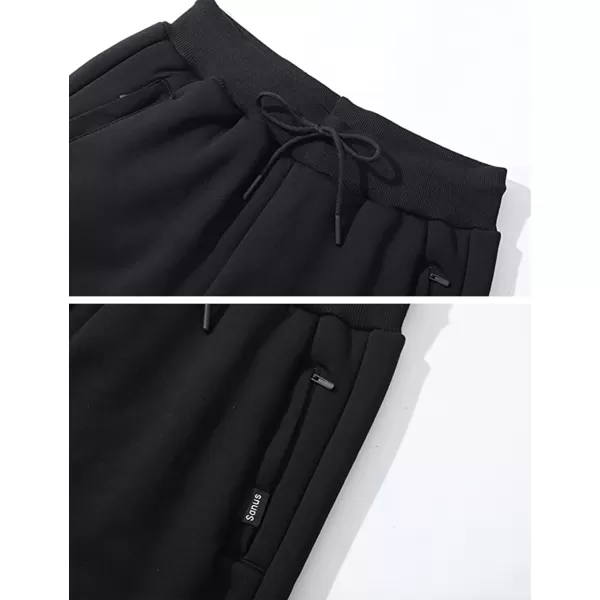 Gihuo Men' s Sherpa Fleece Lined Sweatpants Active Outdoor Sports Jogger Pants