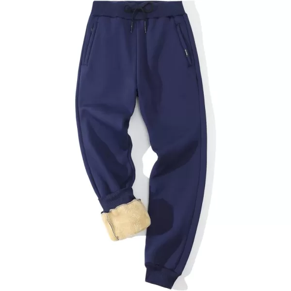 Gihuo Men' s Sherpa Fleece Lined Sweatpants Active Outdoor Sports Jogger Pants