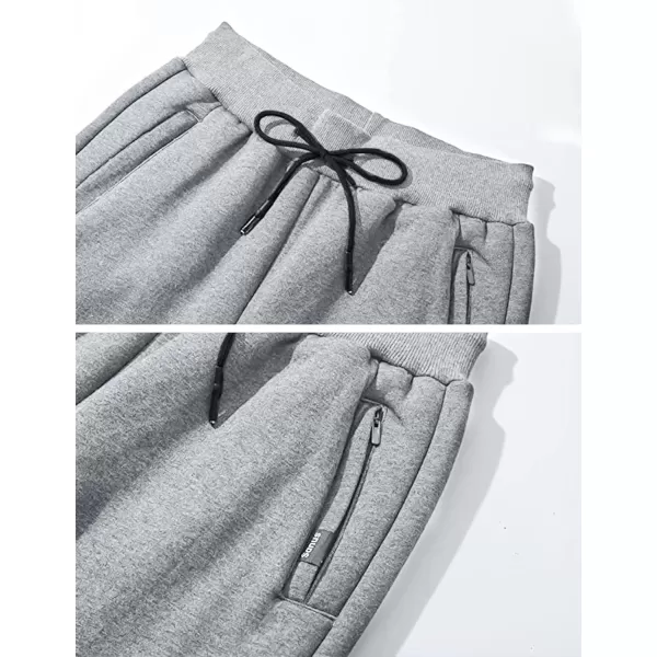 Gihuo Men' s Sherpa Fleece Lined Sweatpants Active Outdoor Sports Jogger Pants