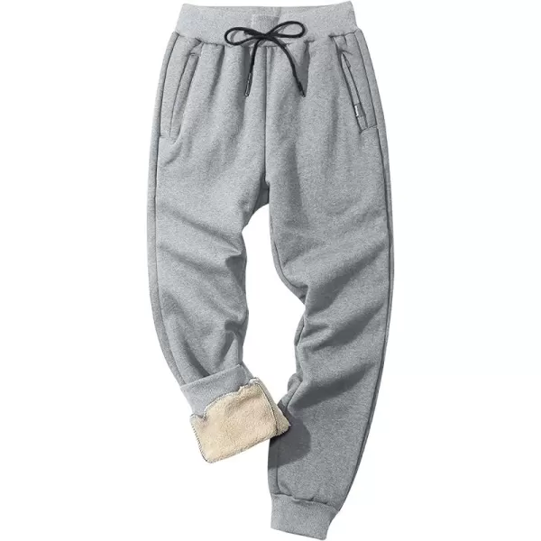 Gihuo Men' s Sherpa Fleece Lined Sweatpants Active Outdoor Sports Jogger Pants