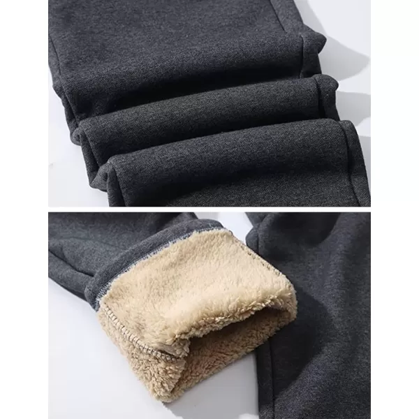 Gihuo Men' s Sherpa Fleece Lined Sweatpants Active Outdoor Sports Jogger Pants