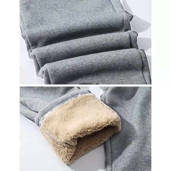 Gihuo Men' s Sherpa Fleece Lined Sweatpants Active Outdoor Sports Jogger Pants