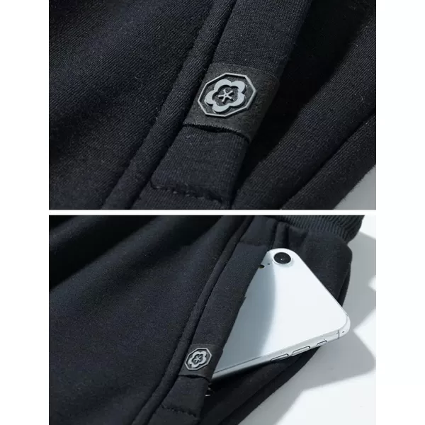 Gihuo Men' s Velvet Fleece Lined Sweatpants Winter Jogger Pants