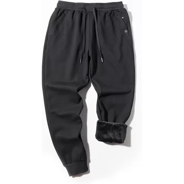Gihuo Men' s Velvet Fleece Lined Sweatpants Winter Jogger Pants