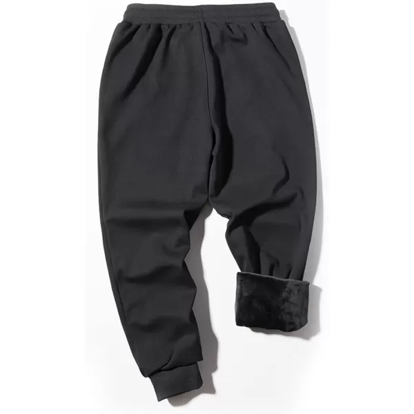 Gihuo Men' s Velvet Fleece Lined Sweatpants Winter Jogger Pants