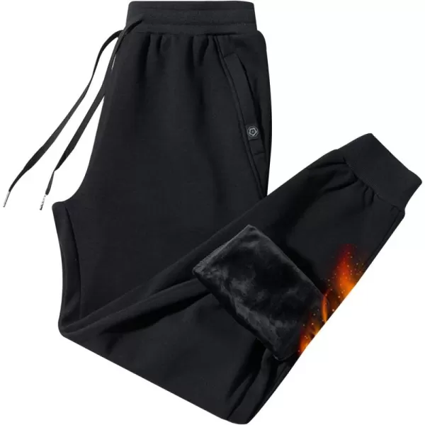Gihuo Men' s Velvet Fleece Lined Sweatpants Winter Jogger Pants