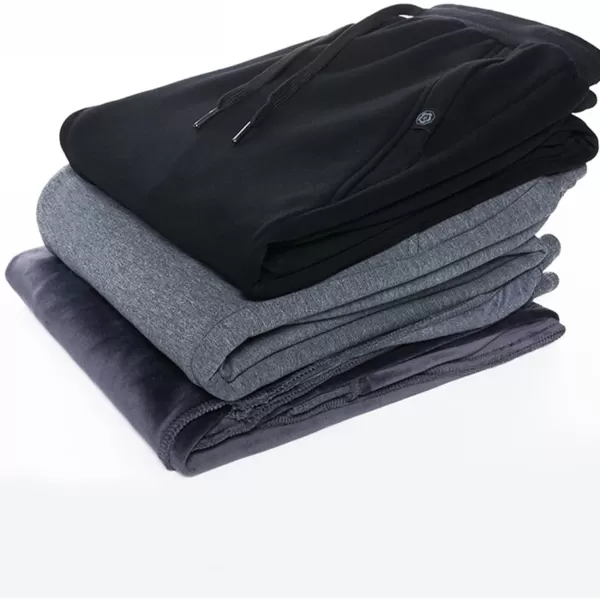 Gihuo Men' s Velvet Fleece Lined Sweatpants Winter Jogger Pants