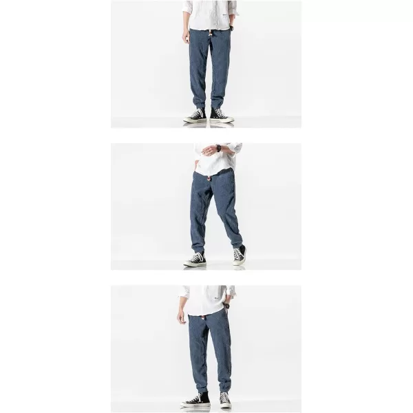 Gihuo Men's Athletic Corduroy Jogger Pants Drawstring Elastic Waist Baggy Sweatpants