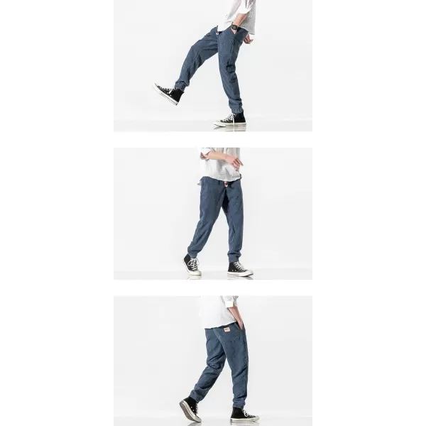 Gihuo Men's Athletic Corduroy Jogger Pants Drawstring Elastic Waist Baggy Sweatpants